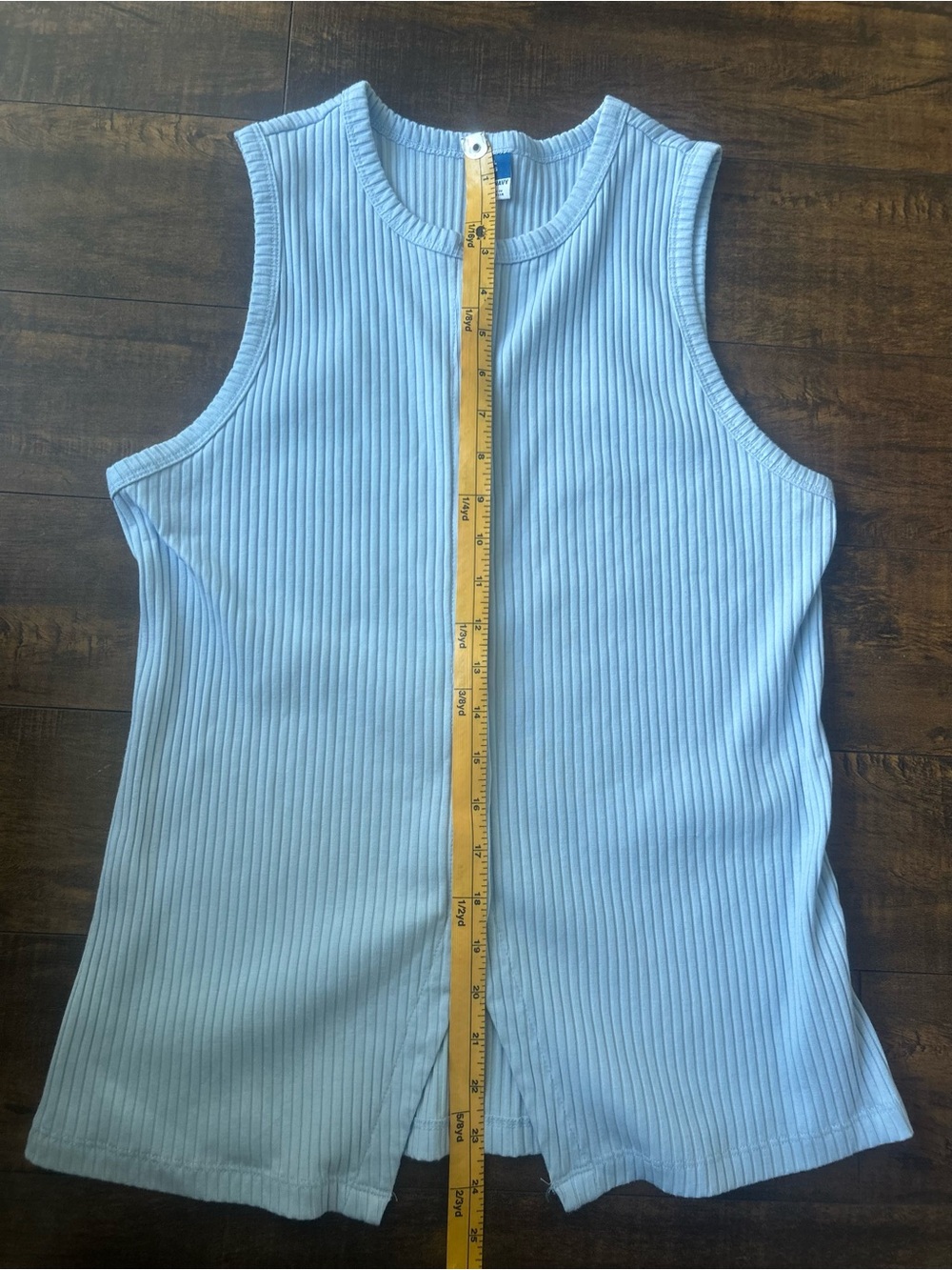 Old Navy Light Blue Ribbed Button-Up Tank - Picture 6 of 6